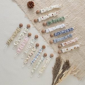 Nouvelle Chaîne de Sucette en Coton pour Bébé avec Nœud Mignon, Attache-Sucette et Support de Dentition au Crochet - Product Image 2