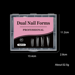 96 pièces de formes à <span class=keywords><strong>ongles</strong></span> en <span class=keywords><strong>gel</strong></span> à construction rapide, 4 modèles, pour extension complète des doigts, capsules d'<span class=keywords><strong>ongles</strong></span> en <span class=keywords><strong>gel</strong></span> - Product Image 5