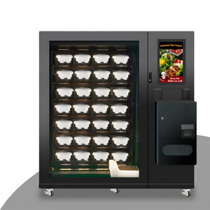 Distributeur automatique de restauration rapide à récupération personnalisée, machine intelligente pour aliments surgelés avec chauffage par micro-ondes, SDK, écran tactile 21,5 pouces, 112-224 pièces - Product Image 1