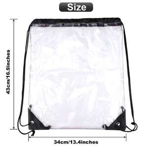 Hot Sale Custom Logo <b>Waterproof</b> Travel Transparent Clear PVC <b>Drawstring</b> Backpack <b>Bag</b> for Beach - Product Image 5