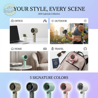 Nouveau design tendance, ventilateur portable turbo compact avec 199 réglages de vitesse, alimentation USB et écran LED, luxueux