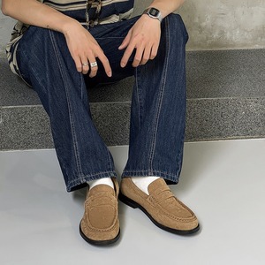Mocasines Retro de Punta Redonda para Hombre, Primavera-Verano, de Una Pieza, Sin Cordones, de Cuero, Suela Blanda, Modernos - Product Image 3