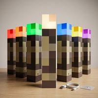 Lampe de nuit LED MSBN Pixel Torch, périphérique de jeu, lampe de décoration ambiante pour salle de jeu, décoration de bureau