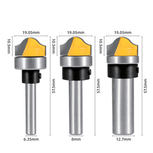 Brocas de corte redondeadas con vástago de 1/4 pulgada, con punta de carburo y rodamiento, para trabajar la madera y cortar líneas decorativas. - Product Image 2