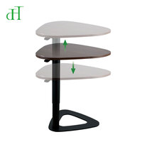 Table d'appoint de salon en noyer, réglable en hauteur pneumatiquement, vente en gros d'usine