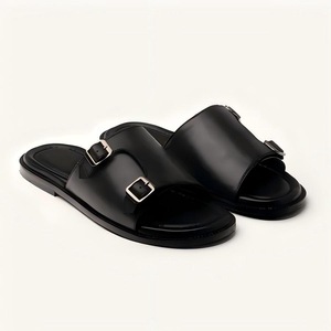 Tongs et sandales décontractées en cuir à une bride pour hommes, style européen et américain, nouvelle collection 2026, taille <span class=keywords><strong>48</strong></span>, du fabricant de chaussures - Product Image 5