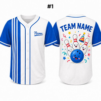 Maillot de baseball personnalisé brodé, design de dessin animé pour fête ou bowling, OEM POD, nom et numéro personnalisés, haut pour homme