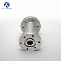 Entretoise à double bride usinée CNC en acier inoxydable/aluminium, 6 trous de boulons, alésage central, manchon à bride pour arbre, OEM, faible MOQ, perçage