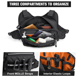 Sac de poitrine tactique à accès rapide, gilet de poitrine Molle, sac EDC pour les voyages, la randonnée, le cyclisme, la course à pied et les activités de plein air - Product Image 4