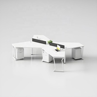 Mobilier de bureau moderne en métal table du personnel conception cloison de bureau en L poste de travail modulaire stratifié