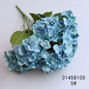 Vendita calda <span class=keywords><strong>fiori</strong></span> artificiali 3D stampa digitale artificiale 7 teste ortensia per la decorazione domestica di nozze - Product Image 4