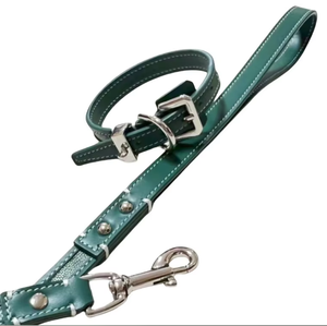 Luxury <b>Pet</b> <b>Collars</b> Genuine Leather <b>Pet</b> <b>Collar</b> Multiple Colors Designer <b>Pet</b> Supplies Ready Stock - Product Image 2
