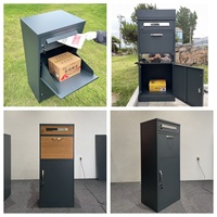 Boîte à colis extérieure en acier galvanisé, boîte aux lettres autoportante, boîte de livraison de colis verrouillable, boîte aux lettres étanche, conçue pour la poste