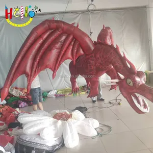 Inflatable khổng lồ Đỏ Inflatable bay khủng long rồng phim hoạt hình động vật bơm hơi