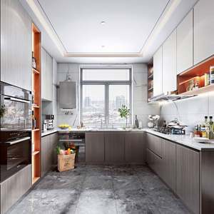 Armoires de cuisine en bois massif noyer, armoires de cuisine en bois massif noyer, armoires de cuisine en bois massif à monter soi-même - Product Image 6