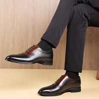 Maining 2025 Chaussures décontractées à lacets en PU pour hommes, chaussures formelles pour hommes, robe de soirée, chaussures de bureau d'affaires Oxford