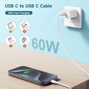Cable de carga rápida <span class=keywords><strong>USB</strong></span> <span class=keywords><strong>C</strong></span> de 60W, cable de alimentación de 3 pies de largo para iPhone 15/16/17 Pro Plus/Max para MacBook Pro Air para IPad Pro 12,9/11 - Product Image 6