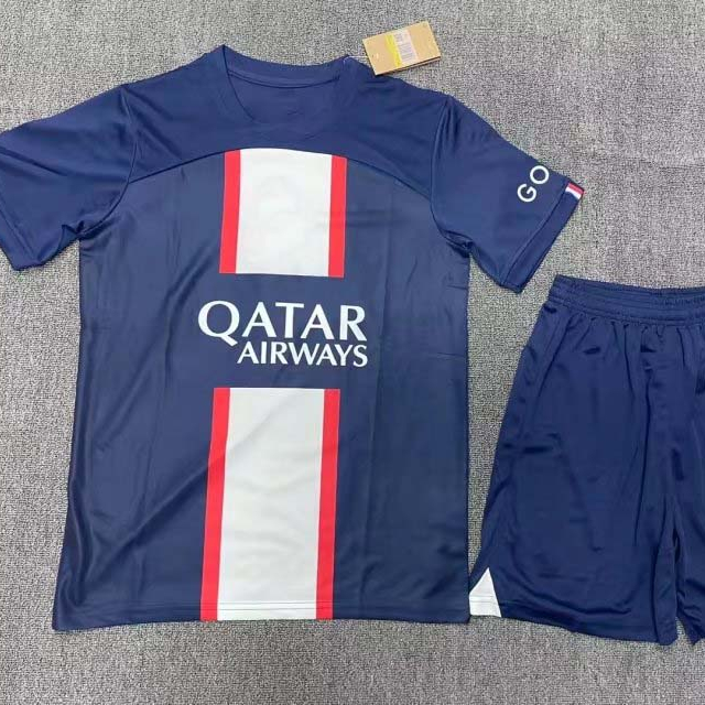 Kit de fútbol de París para niños, camiseta de fútbol para niños, uniformes de juego Mbappe, venta al por mayor, 2022, 2023