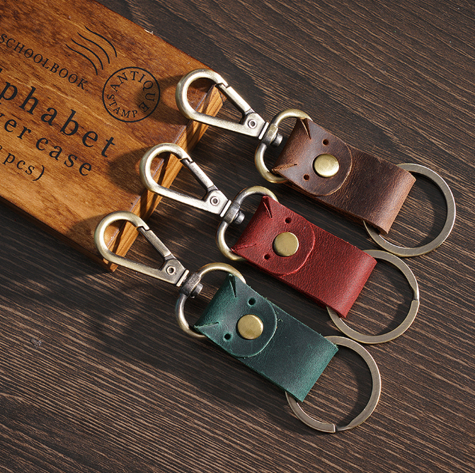 Crazy Horse Genuine Leather Car Key