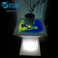 Nouveaux produits tendance de Chine, tables de bar interactives à LED liquides colorées portables, tables fantaisie éclairées