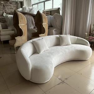 Sofá Blanco de Lujo Moderno de Alta Calidad, Diseño de Tres Plazas para Decoración de Bodas y Hoteles - Product Image 6