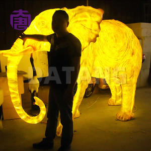 Lampes de Noël décoratives extérieures en forme d'éléphant pour les centres commerciaux, les rues et les paysages - Product Image 4