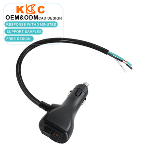 12V DC Pigtail Cable Cigarette Lighter Male <b>Plug</b> to Bare Wire with Rocker Switch Fused Replacement DIY Car Power <b>Adapter</b> - Product Image 2