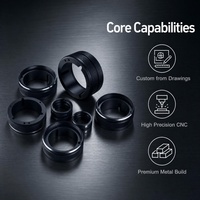 Anneaux adaptateurs d'objectif en aluminium usinés CNC sur mesure, anodisation sablée noire, usinage CNC de précision pour objectifs d'appareil photo, service OEM