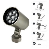 Projecteurs LED Extérieurs Personnalisables OEM 3000K 24W pour Parcs, Ponts et Aménagements Paysagers, Projecteur LED IP65 avec Pare-Soleil