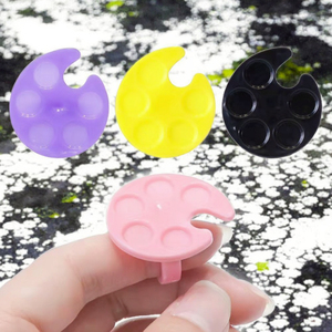 10 ชิ้น จานวางสีทาเล็บแบบวงแหวน พลาสติกสำหรับวางนิ้วมือ สำหรับยูวีเจล โพลิช และเม็ดสี - Product Image 5