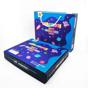 Jeu amusant Parent-enfant, fournitures d'art, jouets de peinture pour enfants, papeterie cadeau, marqueurs à points lavables faciles à saisir, stylo avec ensemble de papier découpé