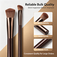 Pinceau de maquillage professionnel en fibre synthétique unique, pour le visage, avec options de couleur, forme, taille, emballage, OEM, ODM