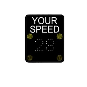 Panneau de signalisation routière LED solaire avec affichage de la vitesse par radar, 18 pouces, impression numérique recto simple, alerte visuelle, panneau en aluminium et plastique - Product Image 1