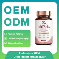 Capsules de collagène, glutathion et probiotiques pour femmes, marque privée OEM ODM, complément alimentaire végétalien pour la peau, le corps et l'intestin, à prendre quotidiennement