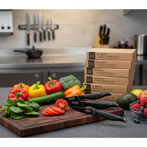 Coltello vegetale da 11 cm con linea d'onda 6 pezzi in metallo coltello da Chef lama seghettata per uso di frutta da cucina per gli acquirenti di alimenti commerciali-scatola 150 - Product Image 3