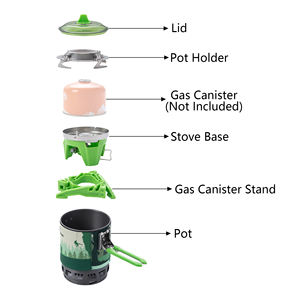 Kit de Cocina Portátil y Eficiente para Acampar al Aire Libre, Ideal para Excursiones, Senderismo y Aventuras - Product Image 4