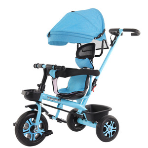 Tricycle enfant Yuebei 2 à 4 ans, cadre métallique, roues en mousse, avec pare-soleil, mode poussette - Product Image 2