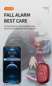 SOS yardım düğmesi kıdemli vatandaş telefon yaşlı otomatik acil çağrı sistemi GPS kolye aşağı düşmek - Product Image 2