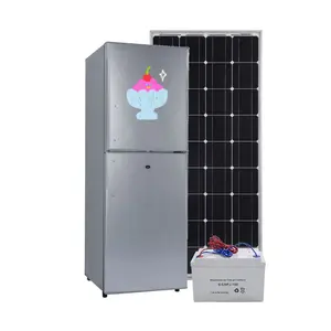 198 litro superiore frigo doppia porta compressore DC stampa frigorifero solare frigorifero