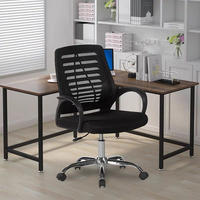 Chaise de bureau pivotante, ergonomique et réglable, à dossier haut, pour visiteurs et invités