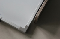 Tableau blanc effaçable à sec Ohsung AW23 à fixation murale, cadre en aluminium argenté pour salles de classe, bureaux et salles de réunion