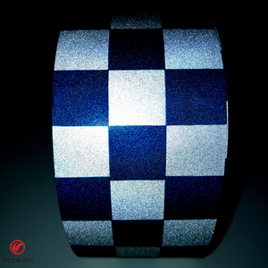 Vải Phản Quang Màu Bạc 5Cm + Màu Xanh Dương Họa Tiết Lưới Làm Việc May Vá Chất Liệu Cotton Polyester Giao Hàng Nhanh - Product Image 2