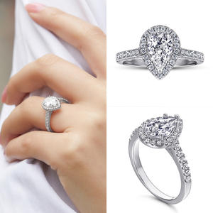 Meilleure vente S925 Sterling Silver Drop-Water CZ Zircon ensemble de bijoux de mariage de mariée nouveauté tendance boucles d'oreilles en gros - Product Image 5