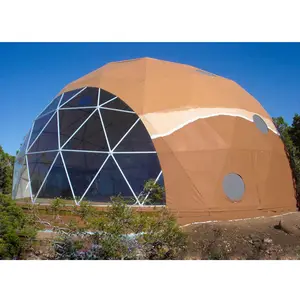 Casa della tenda della cupola geodetica personalizzata in Pvc bianco con tubi in acciaio zincato a caldo