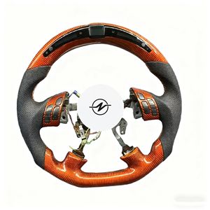 Chevy <span class=keywords><strong>Corvette</strong></span> Malibu XL Silverado GMC Hummer H2 in fibra di carbonio volante per Alcantara Paddle LED RPM manubrio in pelle - Product Image 2