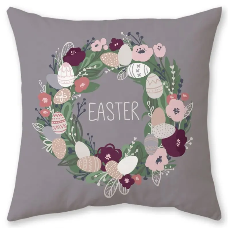 New Arriving Beautiful Flower Easter Cushion Covers For Living Room Holiday Decoration