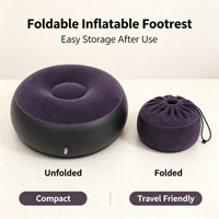 Canapé gonflable en PVC floqué, design personnalisable, repose-pieds assorti, pliable, rangement facile, chaise combinée, intérieur/extérieur, loisirs