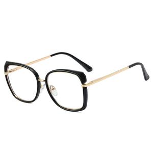 Nouveau Design coloré femmes TR90 matériel lunettes optiques métal cadre carré Anti lumière bleue printemps <span class=keywords><strong>pied</strong></span> lunettes - Product Image 3