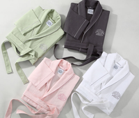 Peignoir de bain élégant en coton pur brodé avec logo personnalisé 5 étoiles de luxe