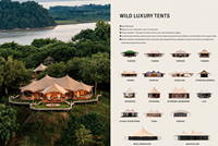 XingYu Çadır EPCO Lüks Glamping Otel Çadırı Açık Hava Tesisi Kampı Tam Servis Büyük A Modeli 900D Su Geçirmez Oxford Kumaş